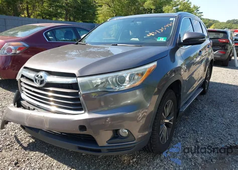 2016 Toyota Highlander Xle V6 z USA, uszkodzony, nr VIN 5TDJKRFH1GS301433